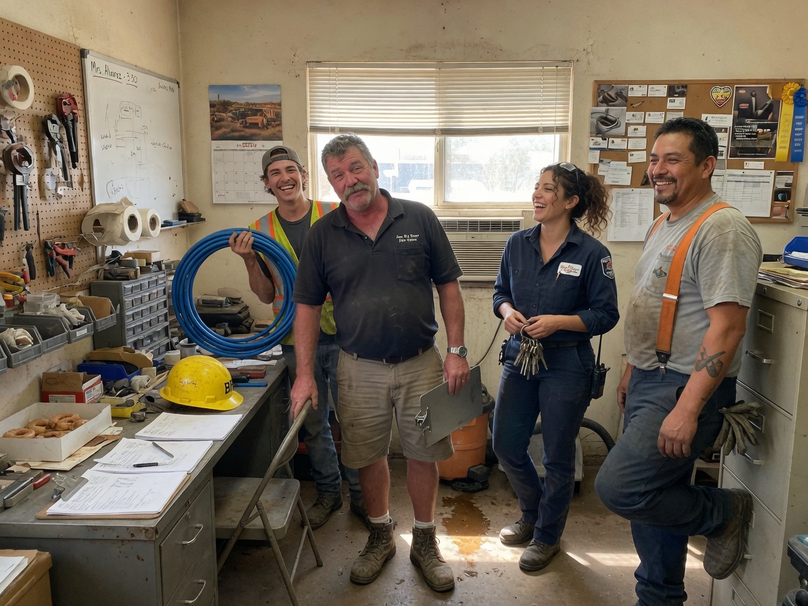 The Sun City Burst Pipe Pros team at work in Sun City
