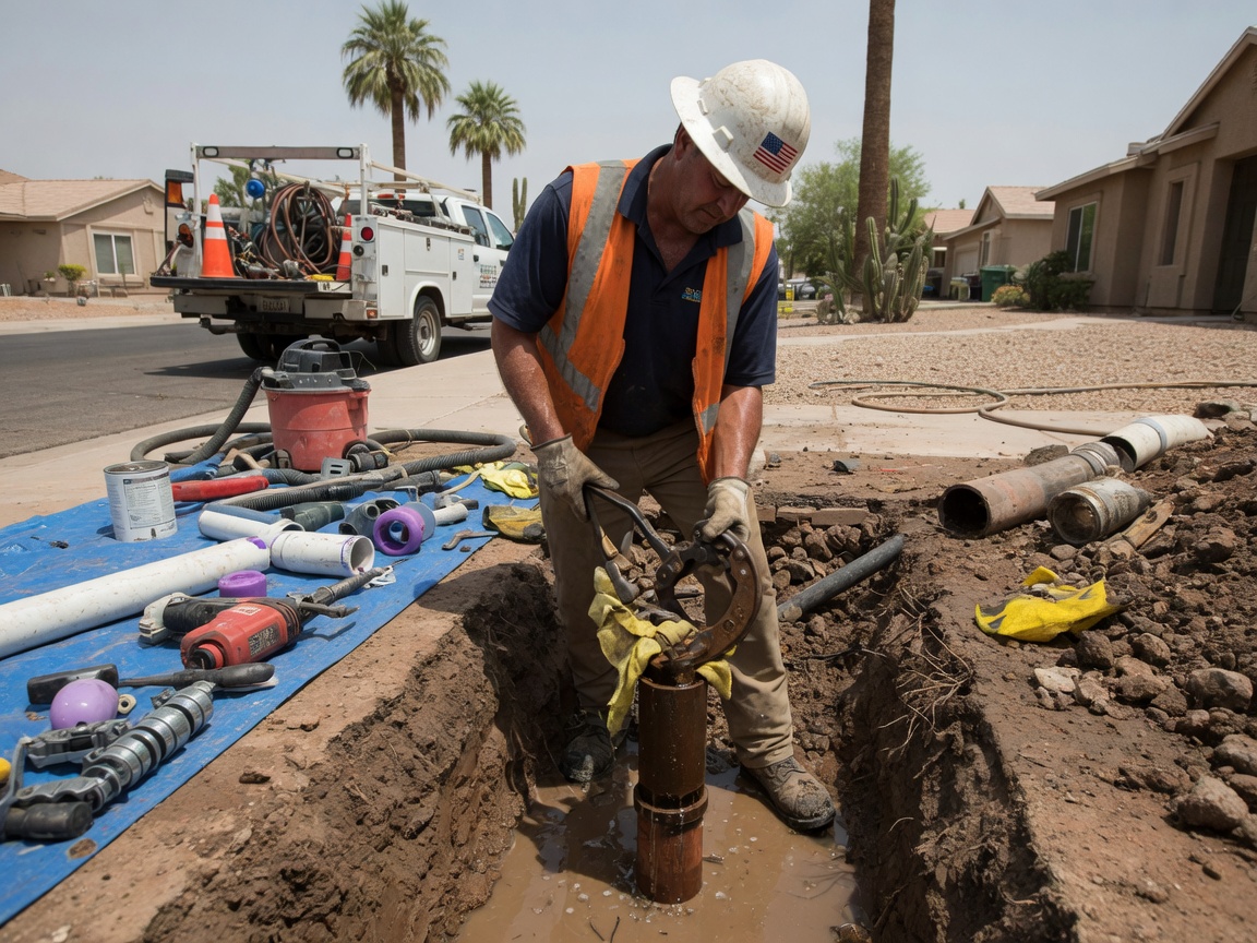 Burst Pipe Repair in Desert Vista Place